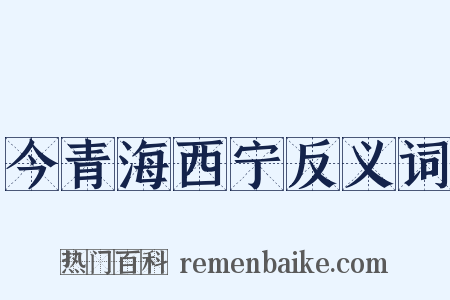 今青海西宁反义词是什么意思的图片